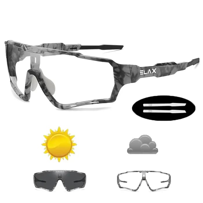 ELAX tout nouveau Style lunettes de soleil photochromiques sport hommes femmes vtt vélo