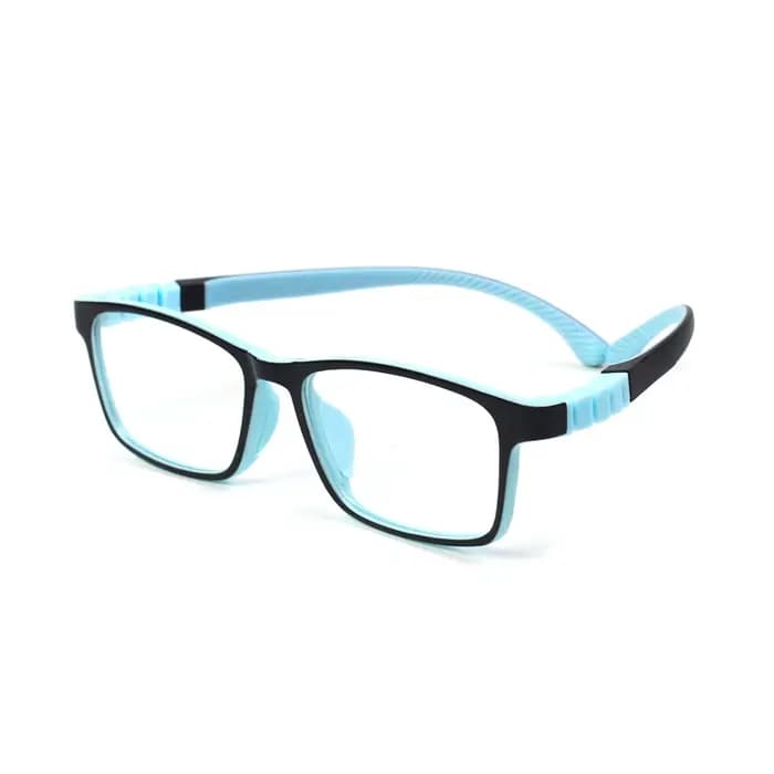 Enfants lunettes cadre spécifications optiques rectangulaire Silicone TR90