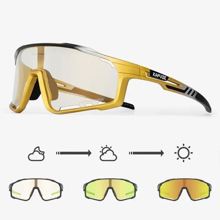 Photochromique 2025 hommes femmes Sport pêche course conduite lunettes de soleil vélo décoloration lunettes route vélo lunettes vtt lunettes