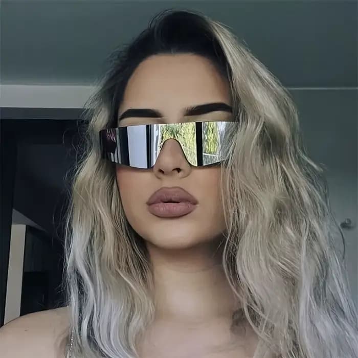 1 paire de lunettes à dessus plat à la mode pour femmes