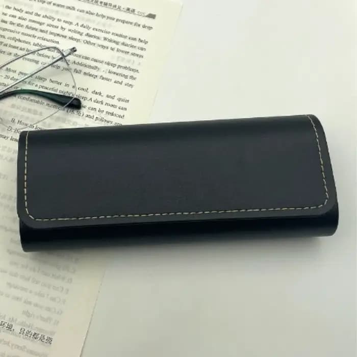 Étui à lunettes café vintage – Porte-lunettes portable léger
