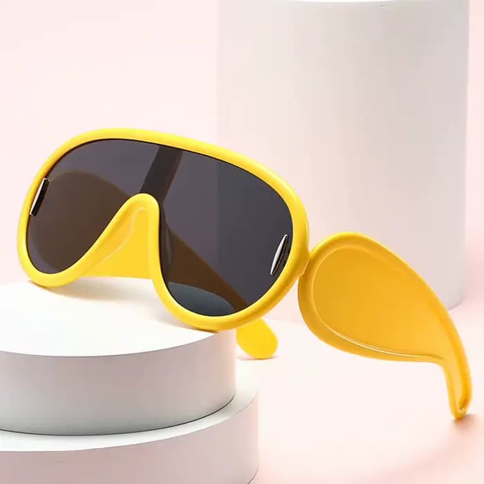 Lunettes de soleil rondes vintage exagérées pour femmes et hommes