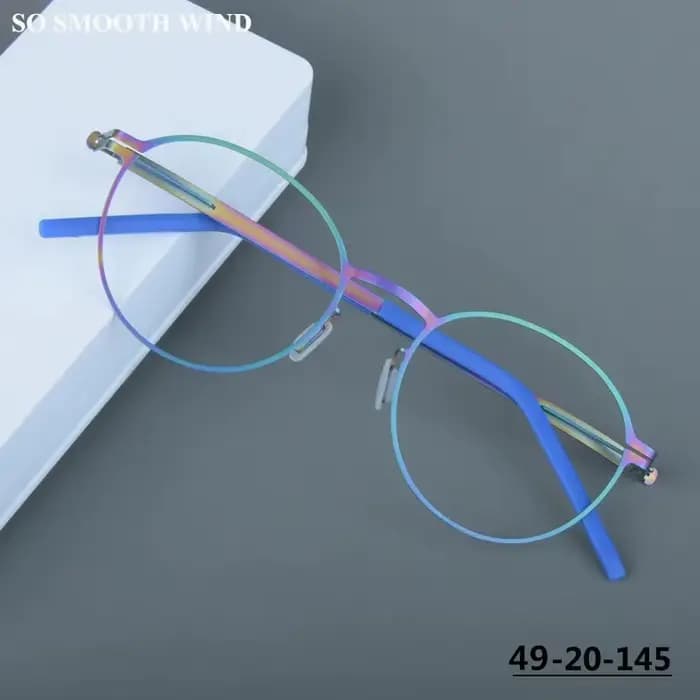 Tona-Lunettes Rondes Ultralégères Sans Vis pour Homme et Femme